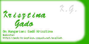 krisztina gado business card