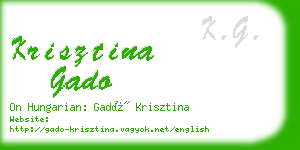 krisztina gado business card